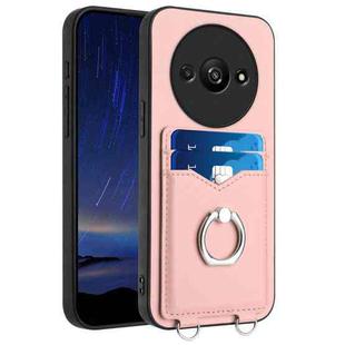 For Xiaomi Redmi A3 4G Global R20 Ring Card Holder Phone Case(Pink)