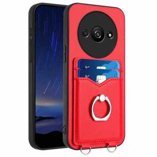 For Xiaomi Redmi A3 4G Global R20 Ring Card Holder Phone Case(Red)