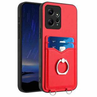 For Xiaomi Redmi Note 12 4G Global R20 Ring Card Holder Phone Case(Red)