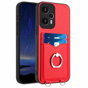 For Xiaomi Redmi Note 12 Turbo R20 Ring Card Holder Phone Case(Red)