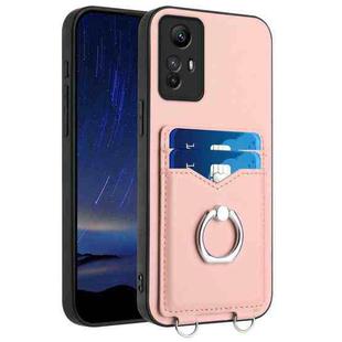 For Xiaomi Redmi Note 12S 4G Global R20 Ring Card Holder Phone Case(Pink)