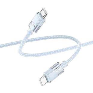 hoco U132 Beijing 1.2m 60W USB-C / Type-C to Type-C Charging Data Cable(Blue)