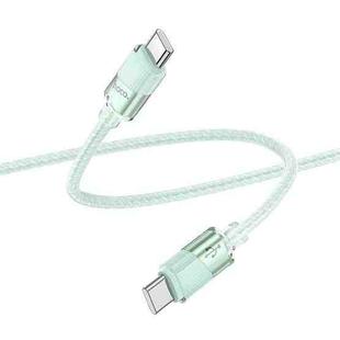 hoco U132 Beijing 1.2m 60W USB-C / Type-C to Type-C Charging Data Cable(Green)