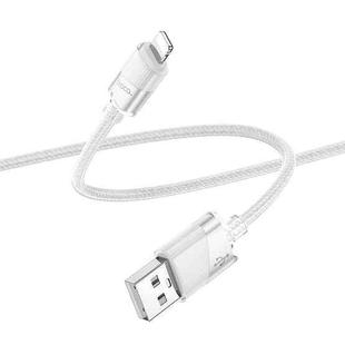 hoco U132 Beijing 1.2m 2.4A USB to 8 Pin Charging Data Cable(Grey)