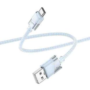 hoco U132 Beijing 1.2m 3A USB to USB-C / Type-C Charging Data Cable(Blue)