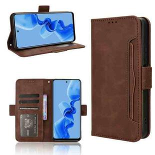 For Itel S24 4G Skin Feel Calf Texture Card Slots Leather Phone Case(Brown)