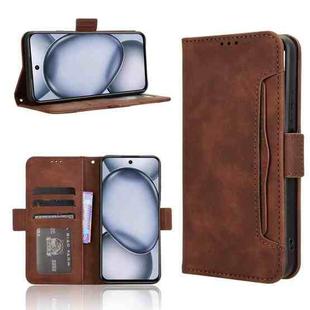 For itel A80 4G Skin Feel Calf Texture Card Slots Leather Phone Case(Brown)