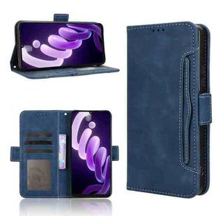 For itel City 100 4G Skin Feel Calf Texture Card Slots Leather Phone Case(Blue)