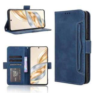 For Honor X60 5G / X9C Smart Skin Feel Calf Texture Card Slots Leather Phone Case(Blue)