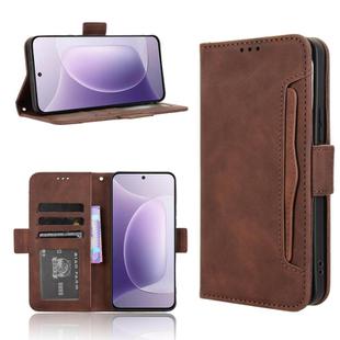 For Honor 300 5G Skin Feel Calf Texture Card Slots Leather Phone Case(Brown)