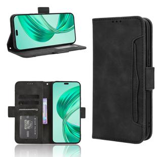 For Honor X8c 4G Skin Feel Calf Texture Card Slots Leather Phone Case(Black)
