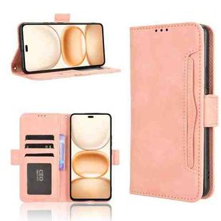 For Honor Power 5G Skin Feel Calf Texture Card Slots Leather Phone Case(Pink)