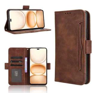 For Honor Power 5G Skin Feel Calf Texture Card Slots Leather Phone Case(Brown)