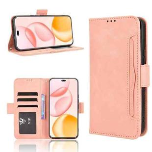 For Honor 400 Pro Global 160.8mm Skin Feel Calf Texture Card Slots Leather Phone Case(Pink)