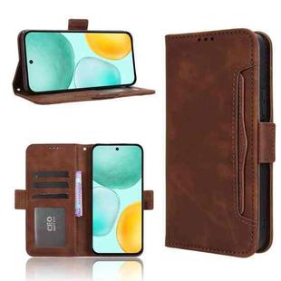 For Honor X6c 4G Skin Feel Calf Texture Card Slots Leather Phone Case(Brown)