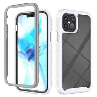 For iPhone 12 / 12 Pro Starry Sky Solid Color Series Shockproof PC + TPU Protective Case(White)