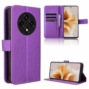 For OPPO A3 Pro 5G Diamond Texture Leather Phone Case(Purple)