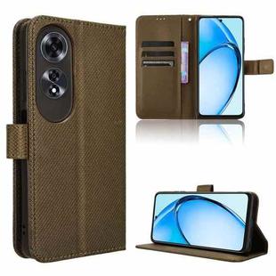 For OPPO A60 4G Diamond Texture Leather Phone Case(Brown)