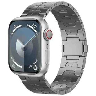 For Apple Watch Series 9 45mm Magnetic Buckle Titanium Alloy Watch Band(Grey)