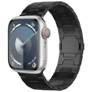 For Apple Watch Series 8 45mm Magnetic Buckle Titanium Alloy Watch Band(Black)