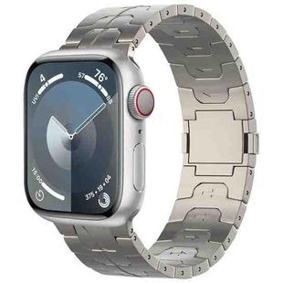 For Apple Watch Series 3 42mm Magnetic Buckle Titanium Alloy Watch Band(Titanium)