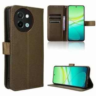 For vivo Y58 5G Diamond Texture Leather Phone Case(Brown)