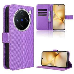 For vivo X200 5G Diamond Texture Leather Phone Case(Purple)