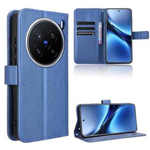 For vivo X200 Pro 5G Diamond Texture Leather Phone Case(Blue)