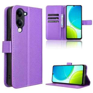 For vivo Y04 4G / Y29s 5G Diamond Texture Leather Phone Case(Purple)