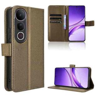 For vivo V50 Lite 5G / 4G Diamond Texture Leather Phone Case(Brown)