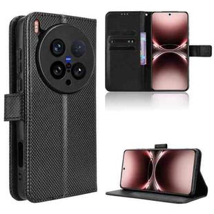 For vivo X200 Ultra 5G Diamond Texture Leather Phone Case(Black)