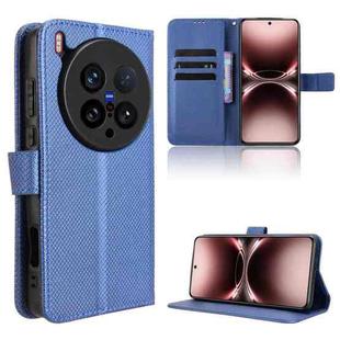 For vivo X200 Ultra 5G Diamond Texture Leather Phone Case(Blue)