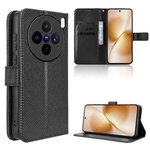 For vivo X200s 5G Diamond Texture Leather Phone Case(Black)