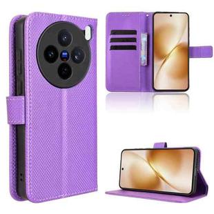 For vivo X200s 5G Diamond Texture Leather Phone Case(Purple)