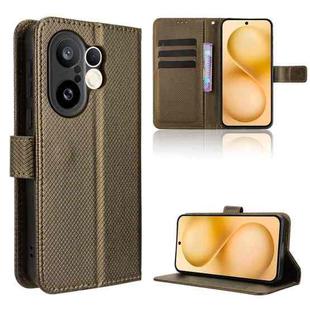 For vivo X200 FE / S30 Pro mini Diamond Texture Leather Phone Case(Brown)
