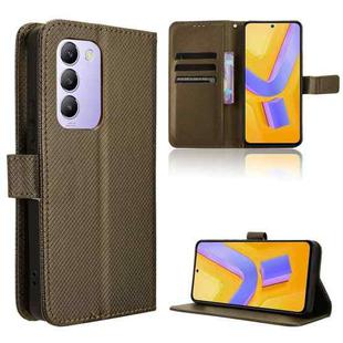 For vivo Y200e 5G / Y100 5G IDN Diamond Texture Leather Phone Case(Brown)