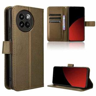 For Xiaomi Civi 4 Pro 5G Diamond Texture Leather Phone Case(Brown)