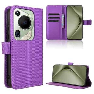 For Huawei Pura 70 Ultra Diamond Texture Leather Phone Case(Purple)