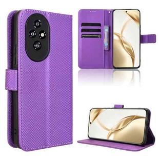 For Honor 200 5G Diamond Texture Leather Phone Case(Purple)