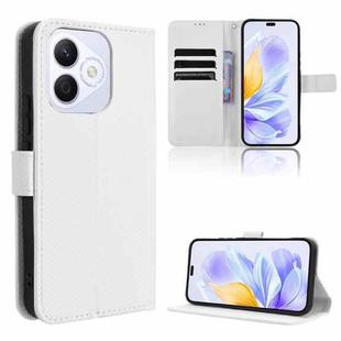 For Honor X60i 5G Diamond Texture Leather Phone Case(White)