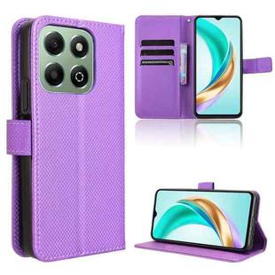 For Honor X6b 4G Diamond Texture Leather Phone Case(Purple)