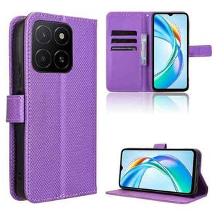 For Honor X5b 4G Diamond Texture Leather Phone Case(Purple)