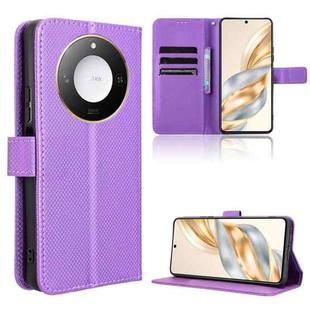 For Honor X60 5G / X9C Smart Diamond Texture Leather Phone Case(Purple)