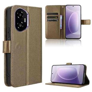 For Honor 300 5G Diamond Texture Leather Phone Case(Brown)