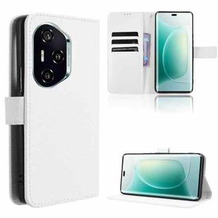 For Honor 300 Pro 5G / 300 Ultra 5G Diamond Texture Leather Phone Case(White)