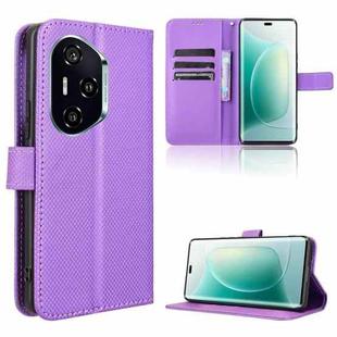 For Honor 300 Pro 5G / 300 Ultra 5G Diamond Texture Leather Phone Case(Purple)