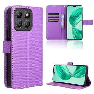 For Honor X8c 4G Diamond Texture Leather Phone Case(Purple)