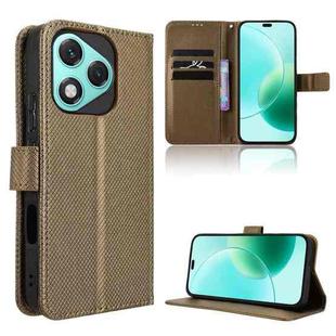 For Honor 400 Lite Diamond Texture Leather Phone Case(Brown)