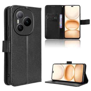 For Honor Power 5G Diamond Texture Leather Phone Case(Black)