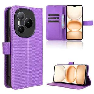 For Honor Power 5G Diamond Texture Leather Phone Case(Purple)